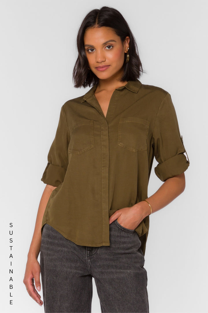 Riley Pesto Green Shirt