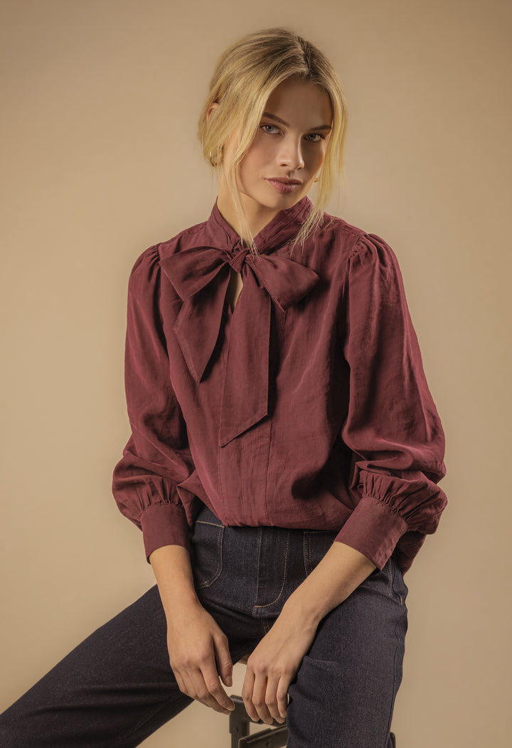 Anastasia Cabernet Blouse