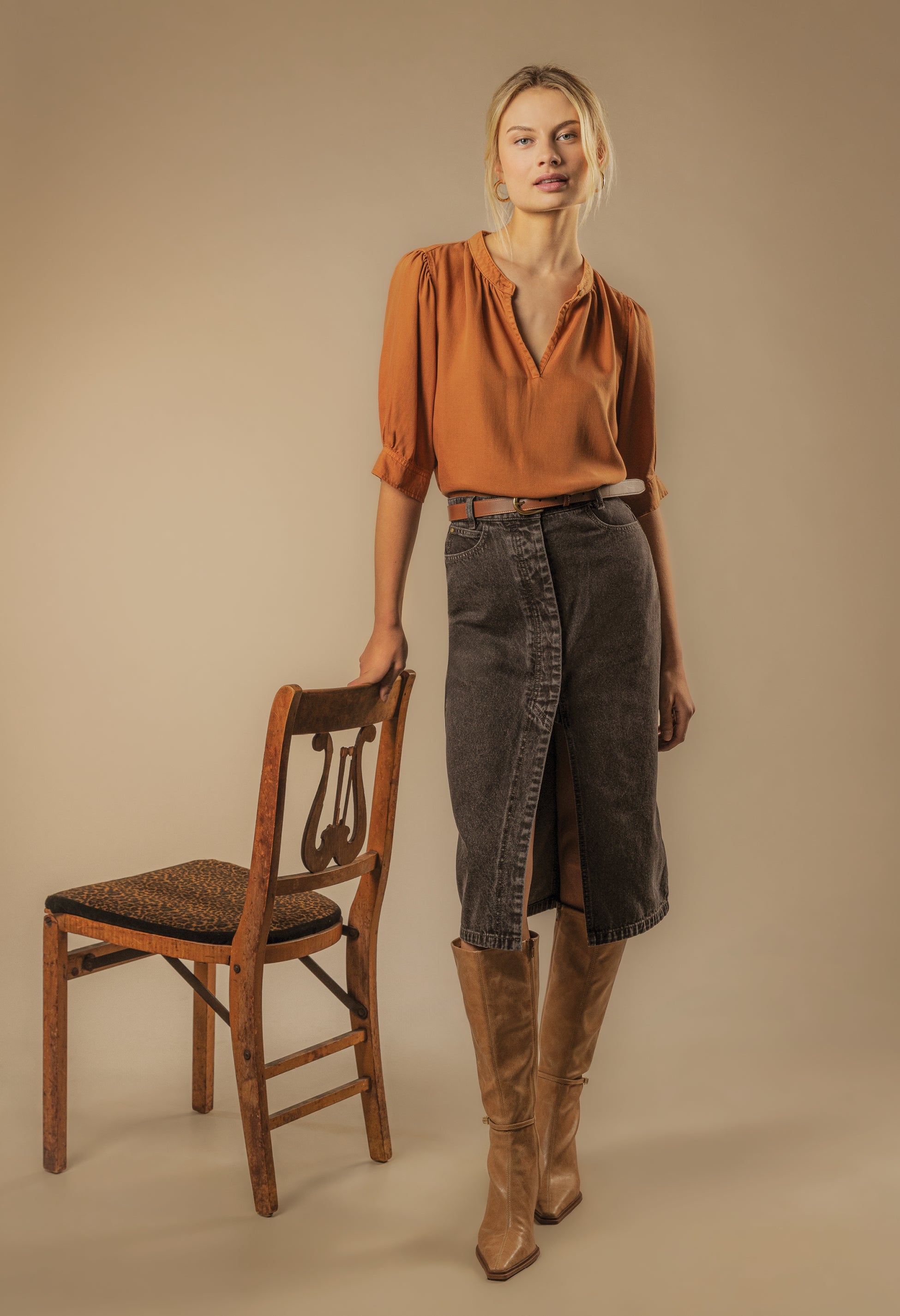 Almafi Belgian Cocoa Top - Tops - Velvet Heart Clothing