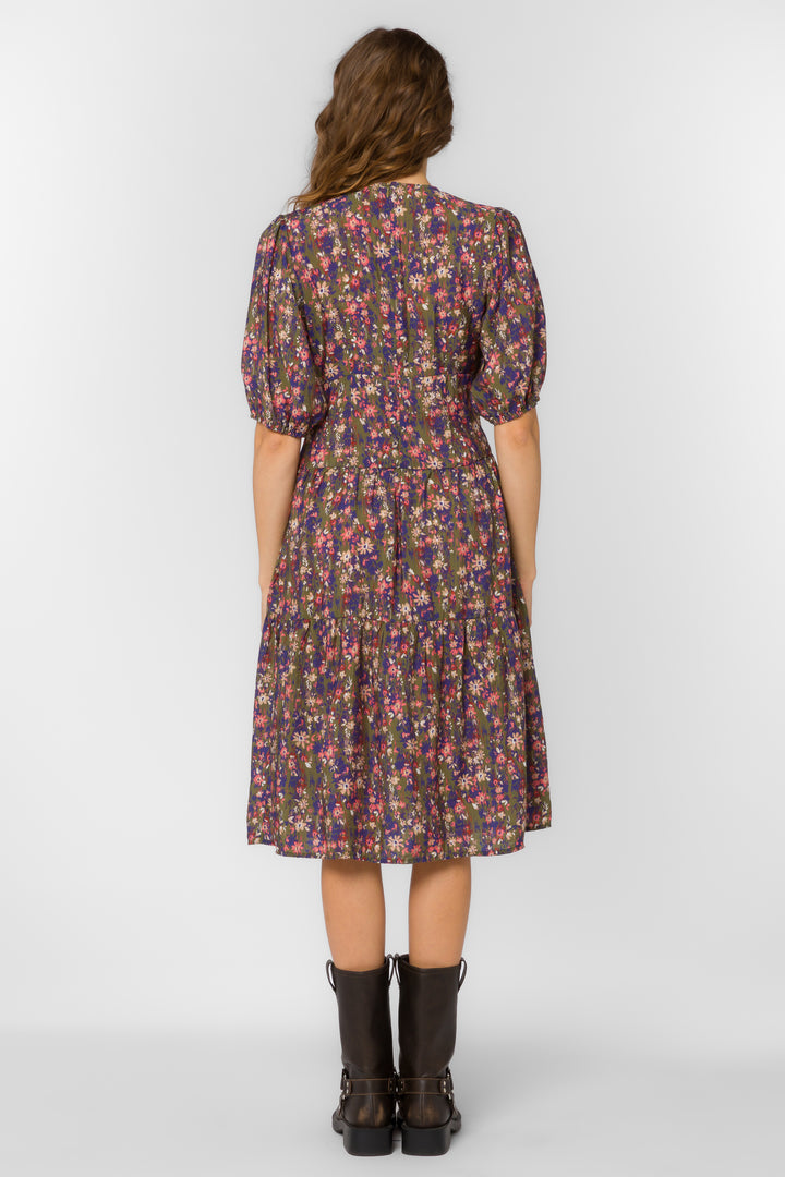 Adelina Ditsy Greenery Dress