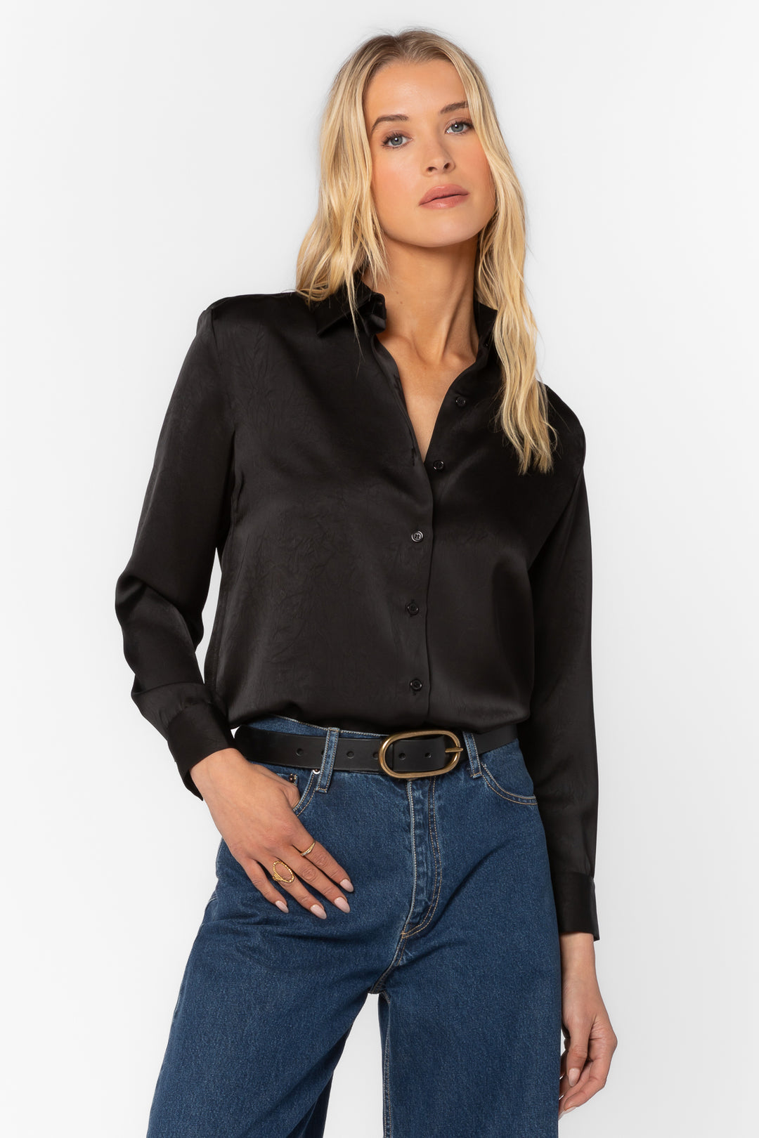 Adelynn Black Shirt - Tops - Velvet Heart Clothing