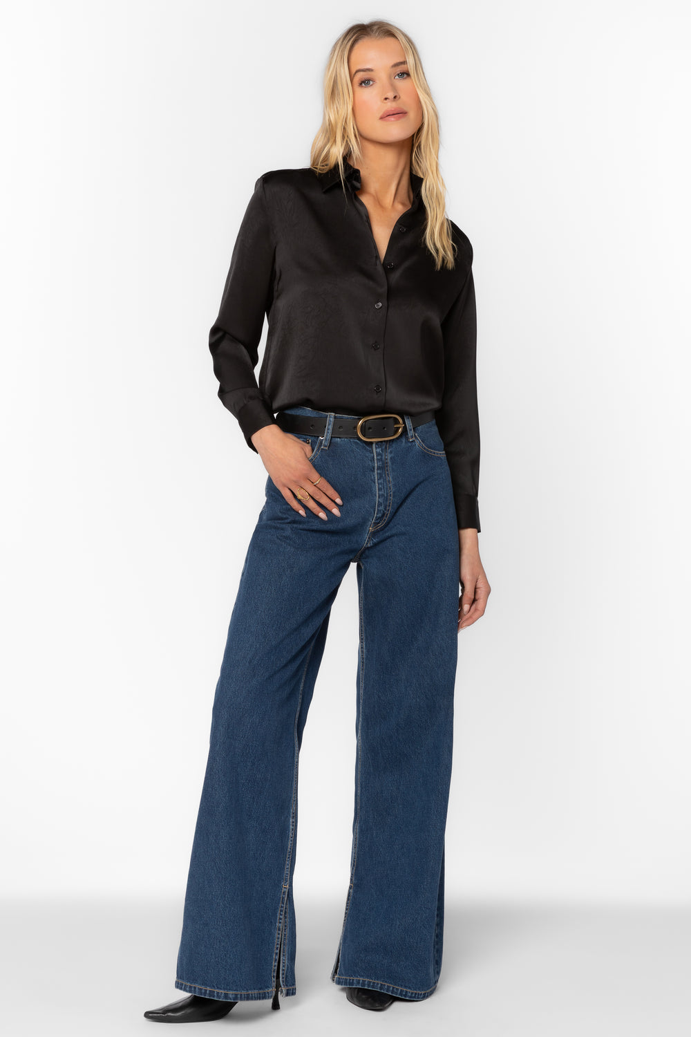 Adelynn Black Shirt - Tops - Velvet Heart Clothing