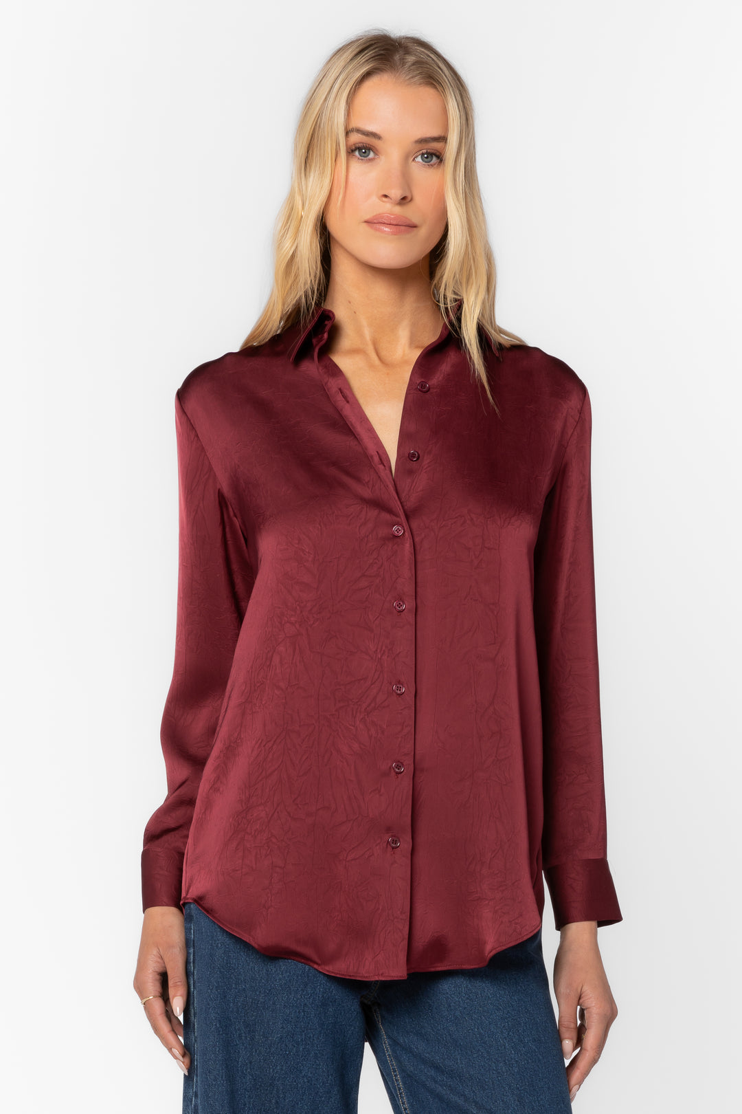 Adelynn Pinot Noir Shirt - Tops - Velvet Heart Clothing