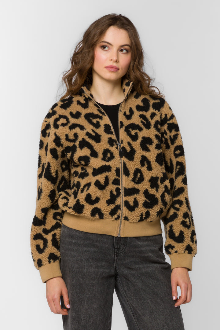 Aggie Cheetah Fuzz Jacket