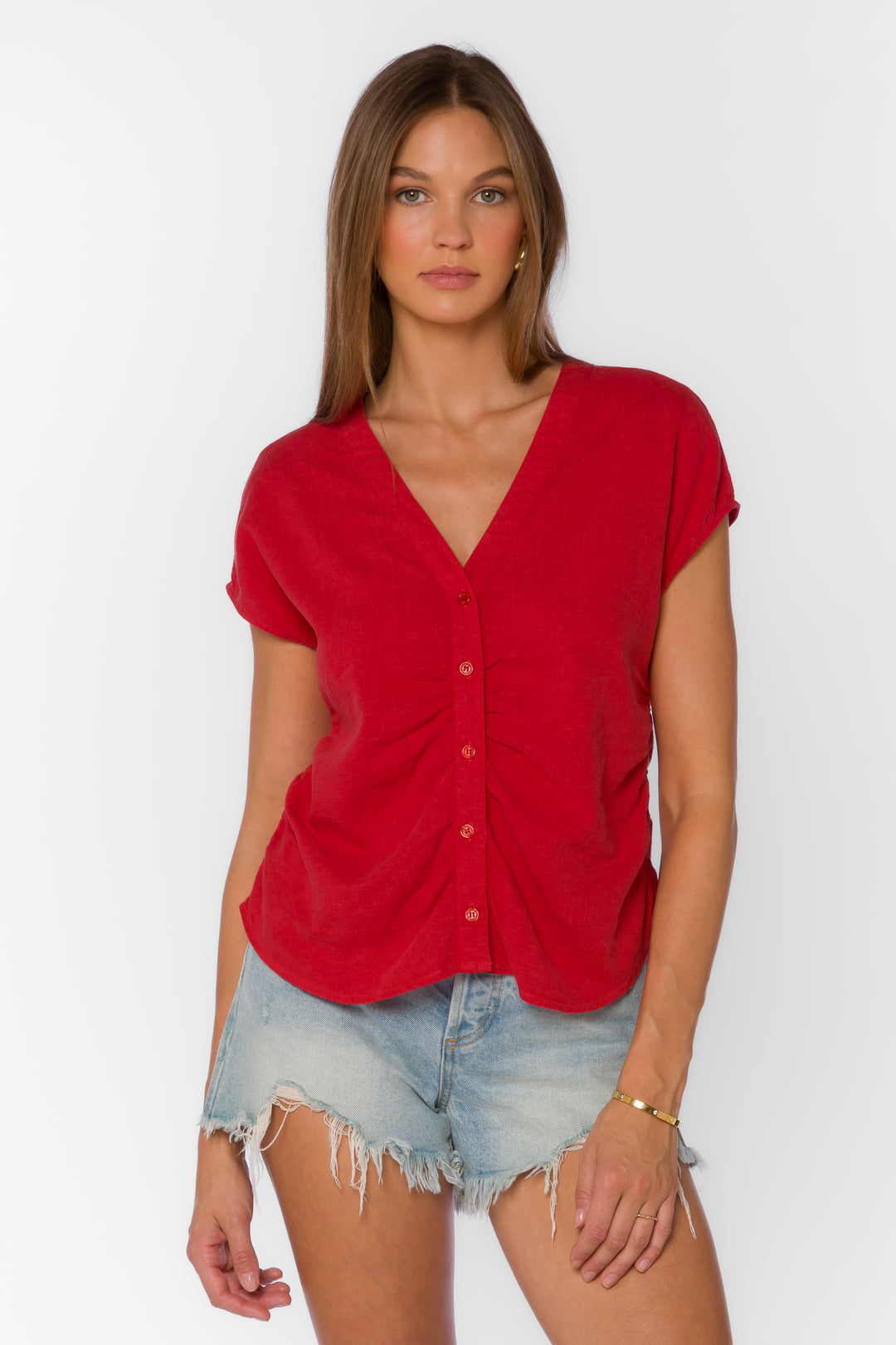 Alena Saucy Red Top