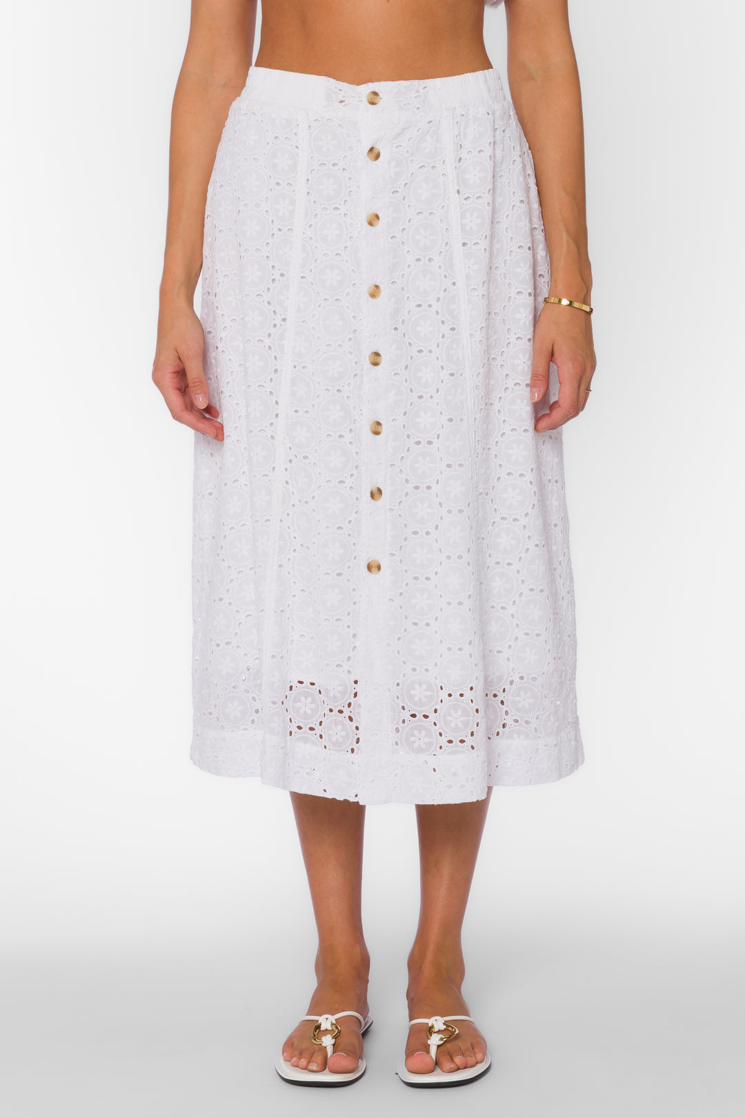 Allura Optic White Skirt - Bottoms - Velvet Heart Clothing
