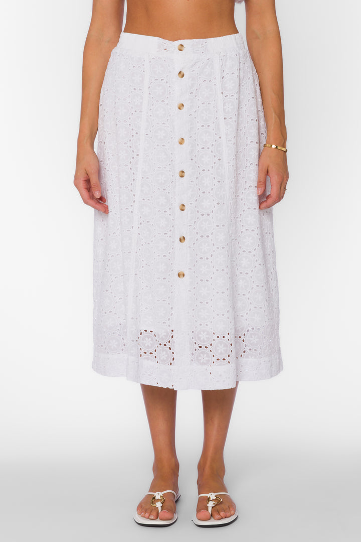 Allura Optic White Skirt - Bottoms - Velvet Heart Clothing