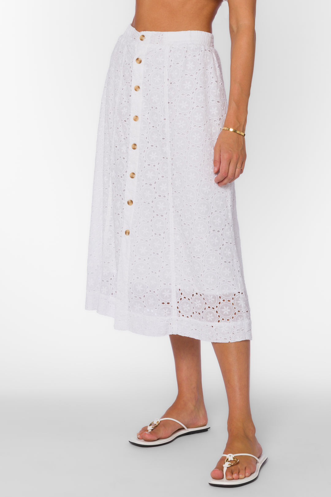 Allura Optic White Skirt - Bottoms - Velvet Heart Clothing