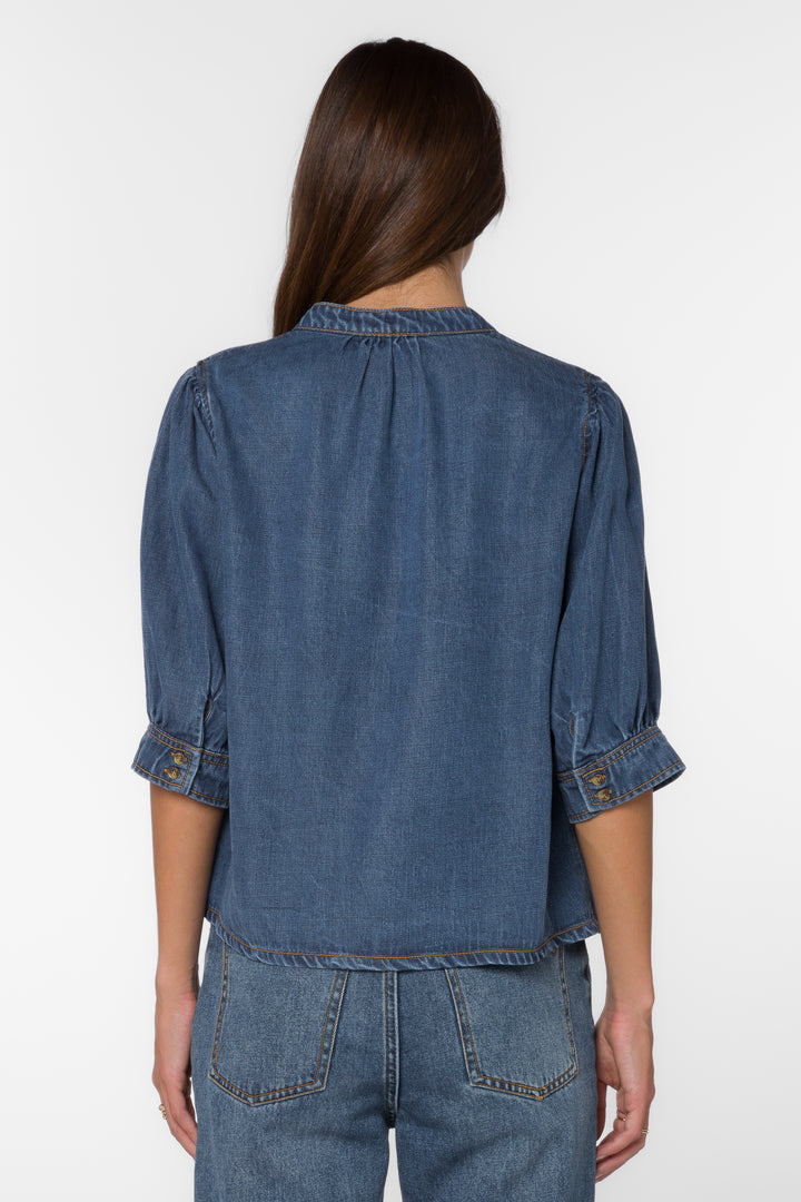 Almafi Vintage Havana Top - Tops - Velvet Heart Clothing