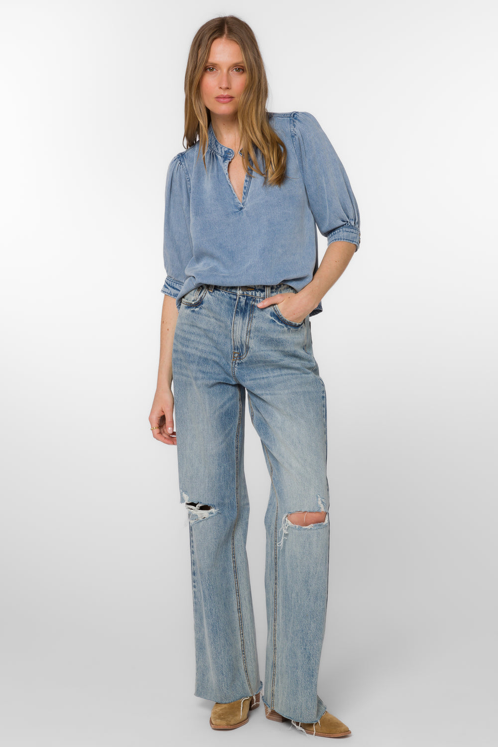 Almafi Light Skyfall Top - Tops - Velvet Heart Clothing