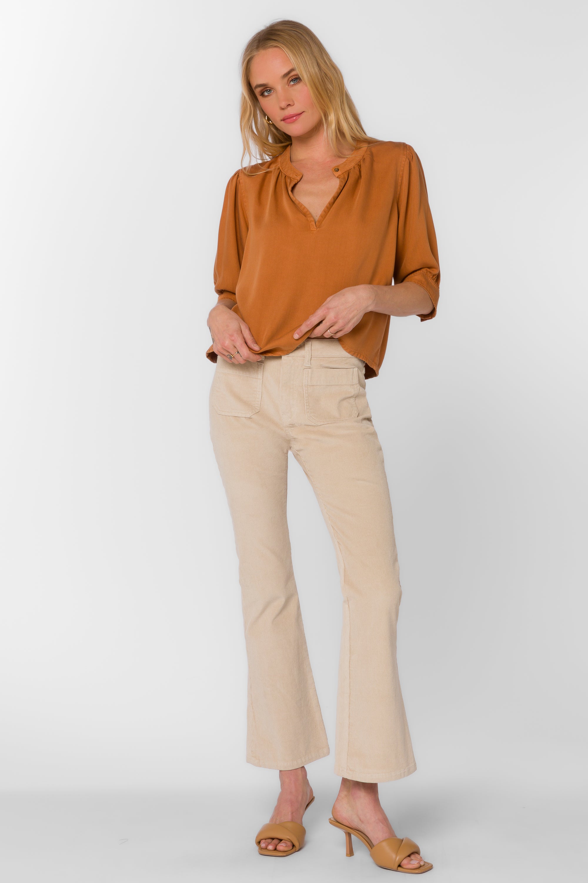Almafi Belgian Cocoa Top - Tops - Velvet Heart Clothing