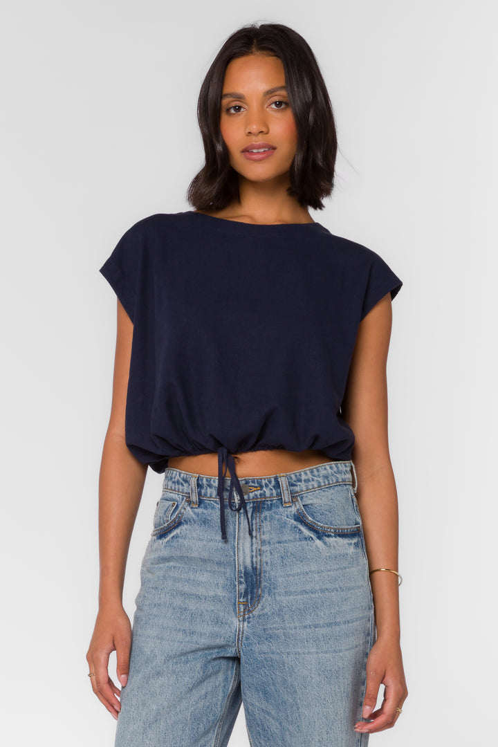 Aluna Navy Top