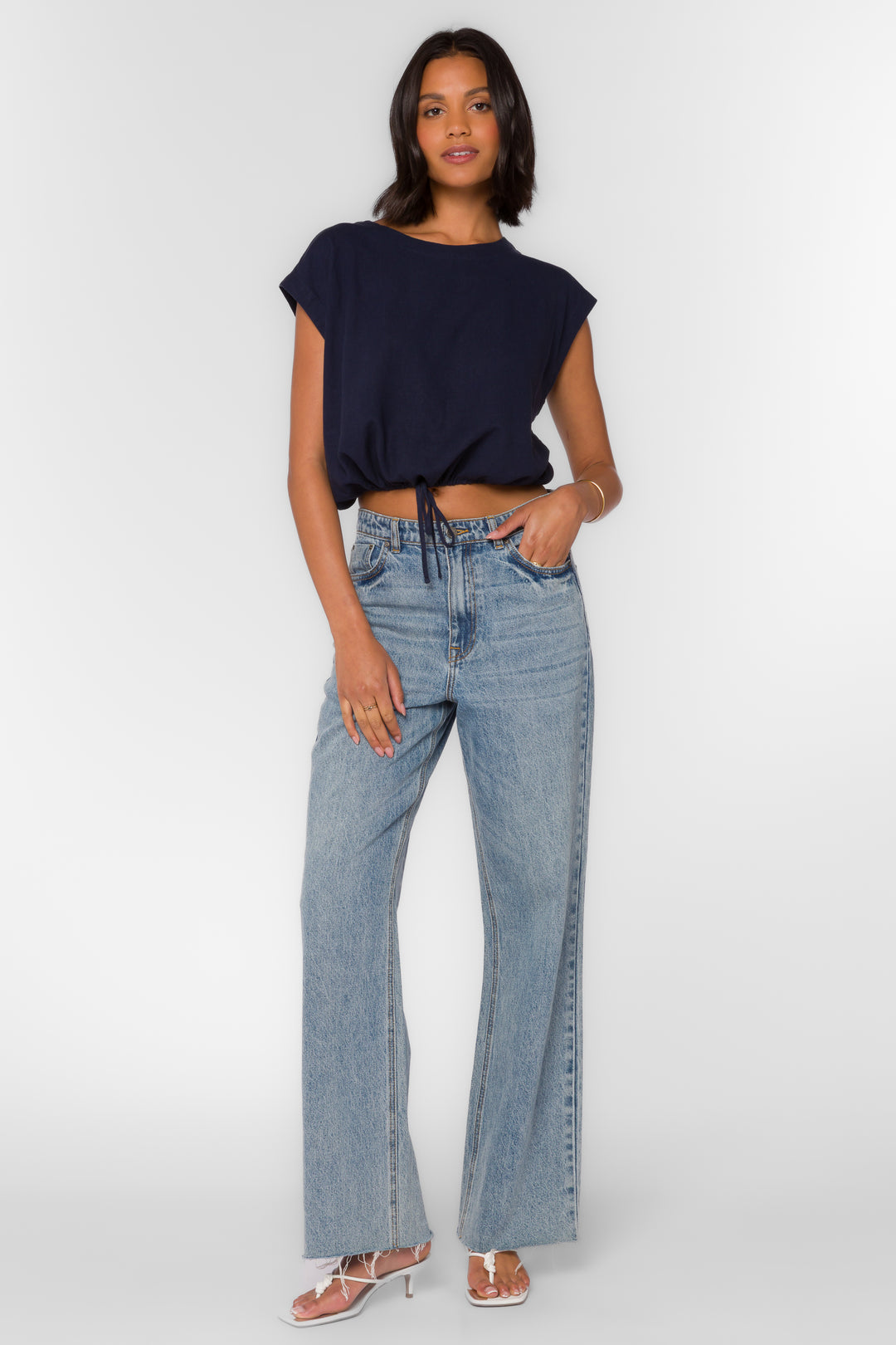 Aluna Navy Top