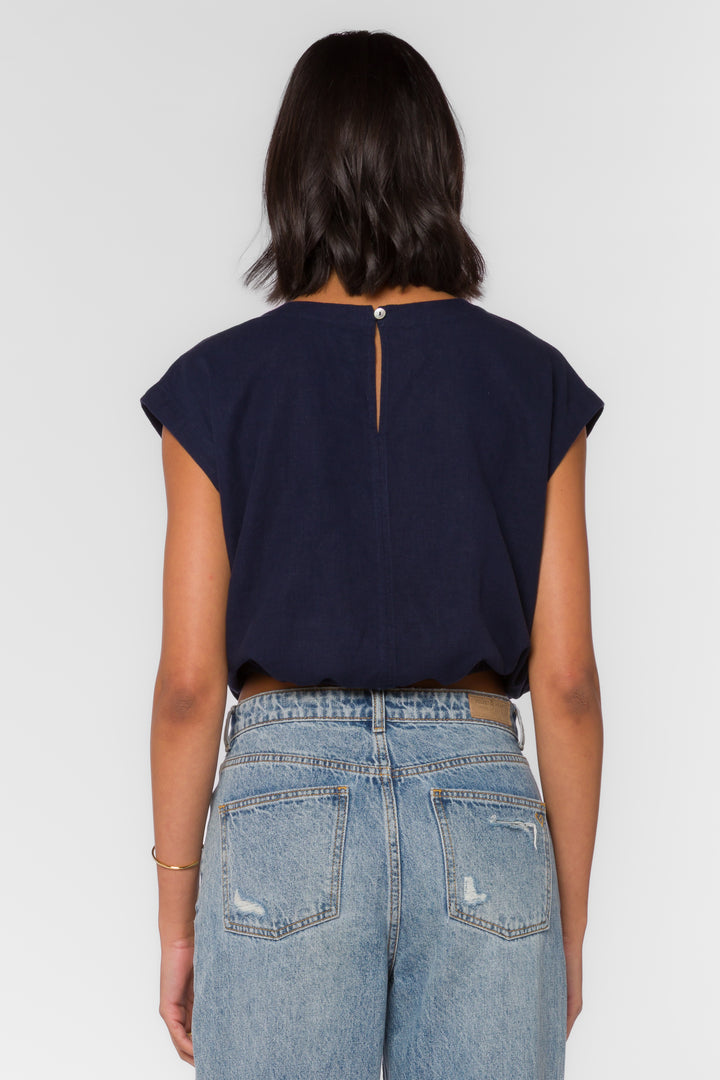 Aluna Navy Top
