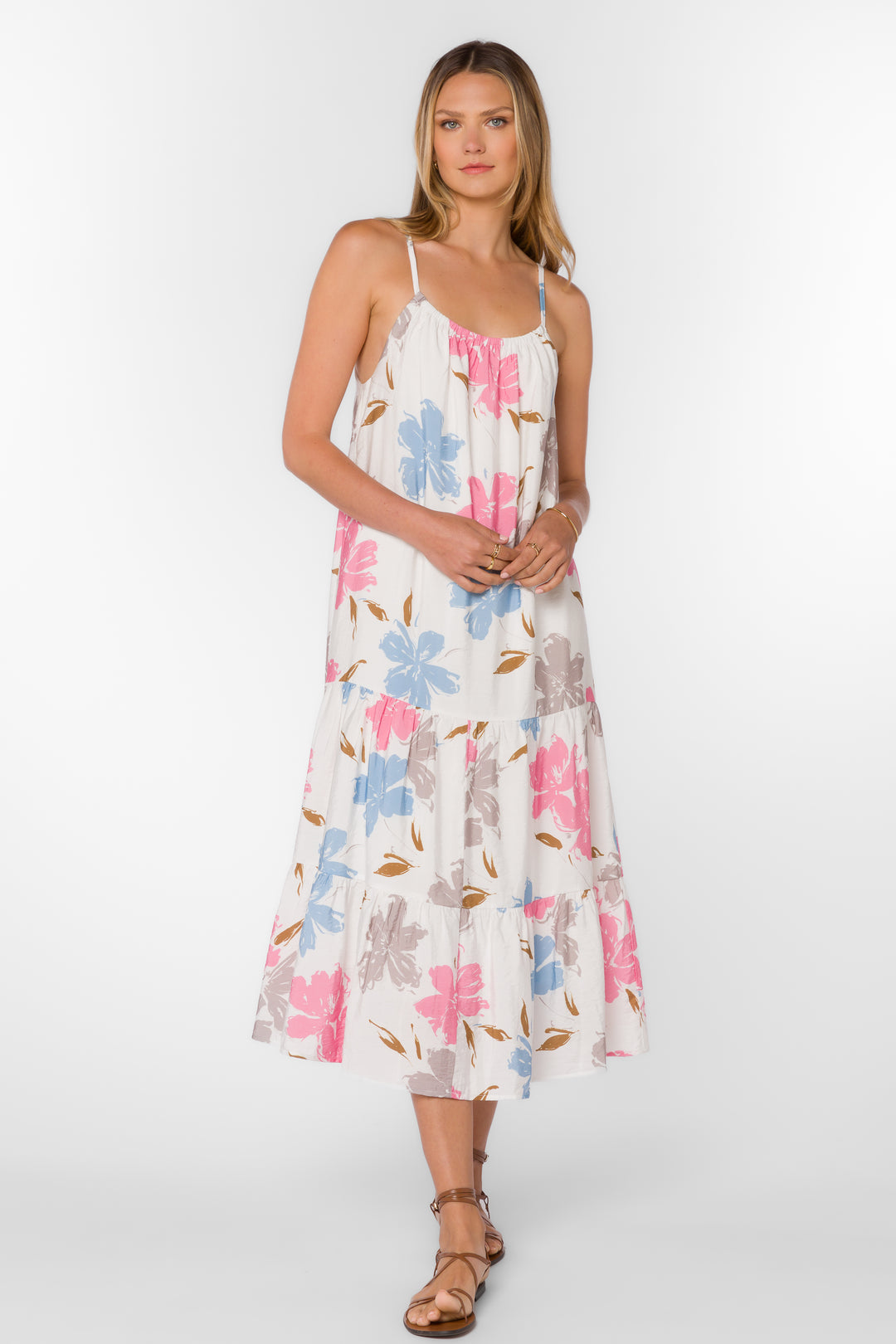Amelie Floral Splash Dress - Dresses - Velvet Heart Clothing
