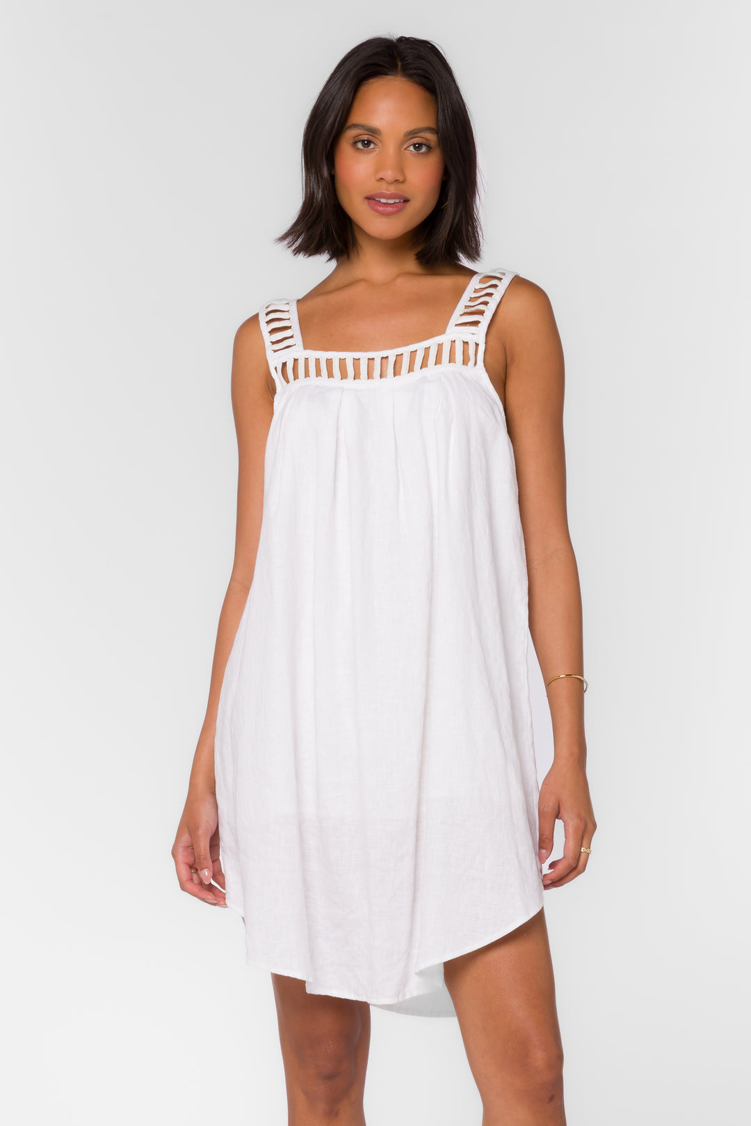Analia Optic White Dress