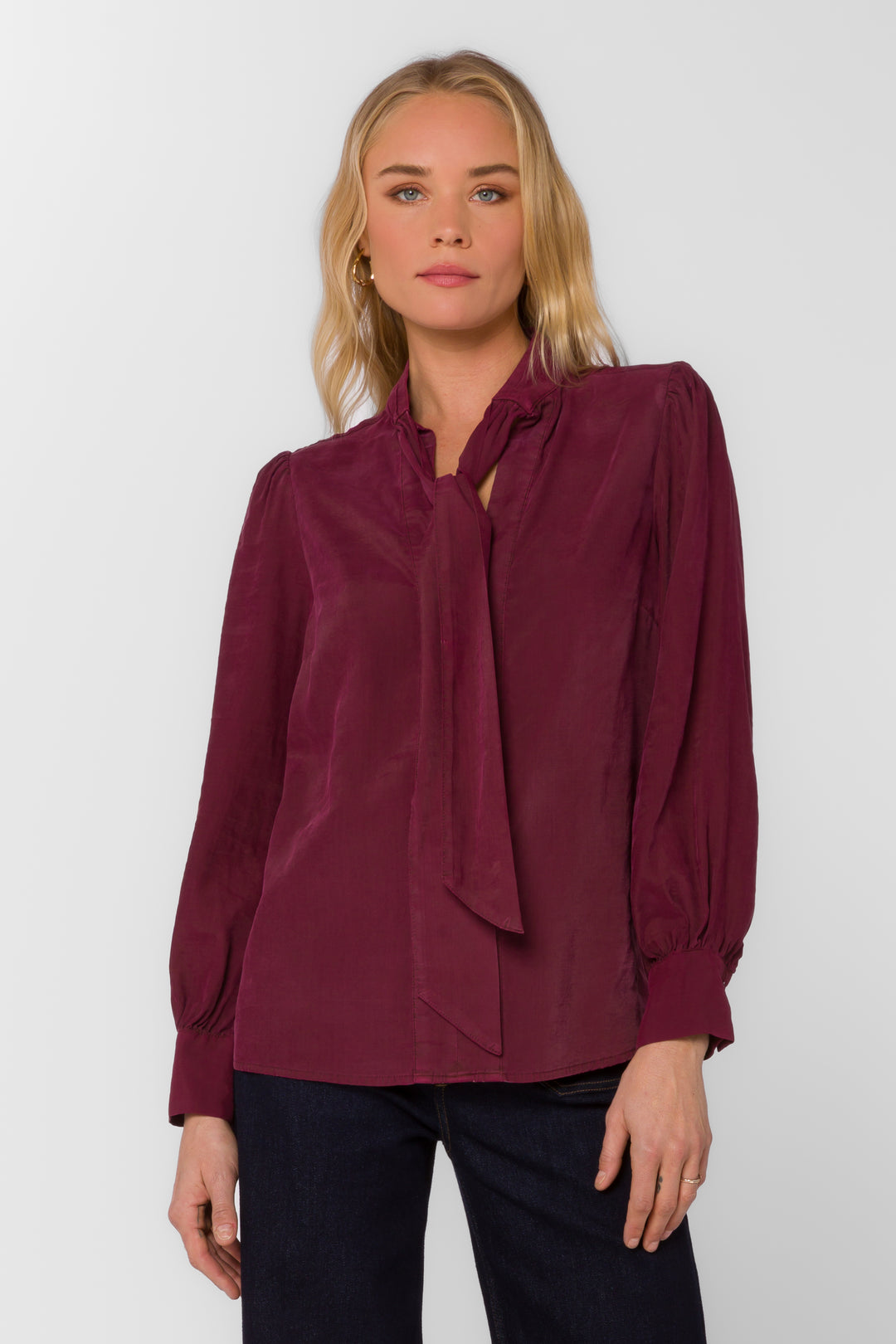 Anastasia Cabernet Blouse
