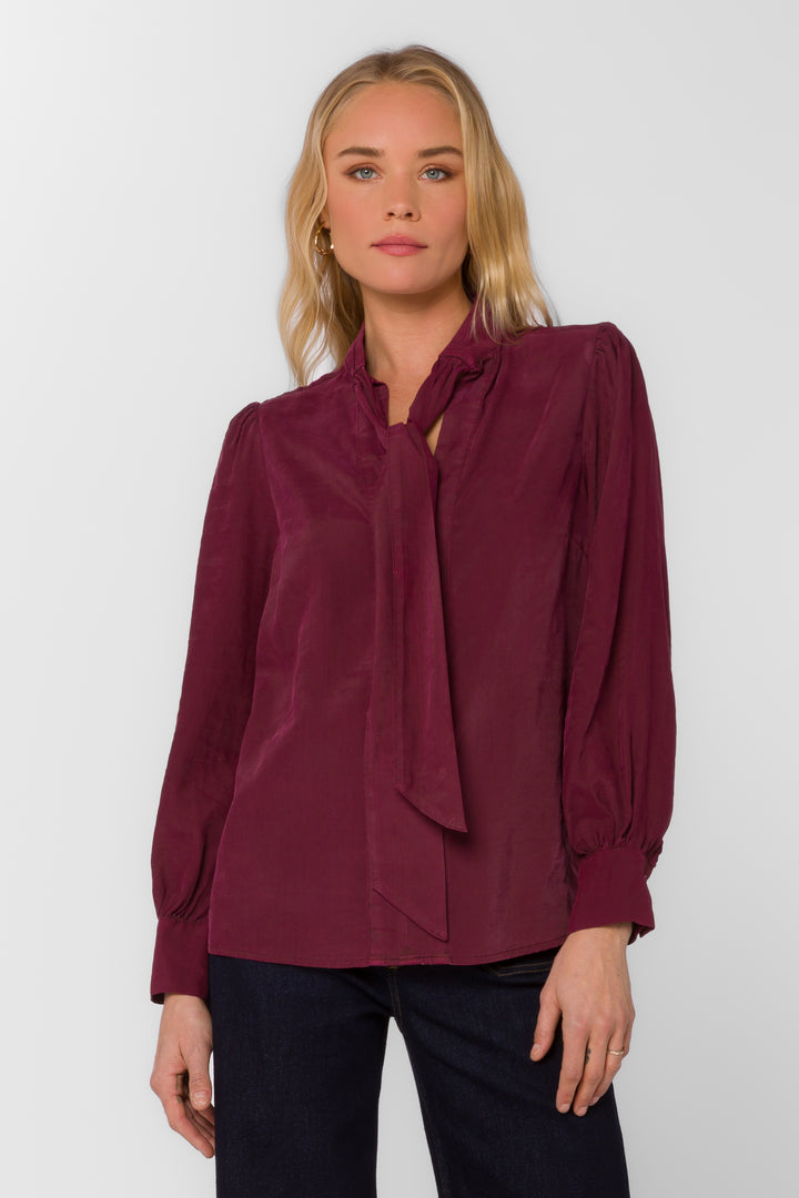 Anastasia Cabernet Blouse