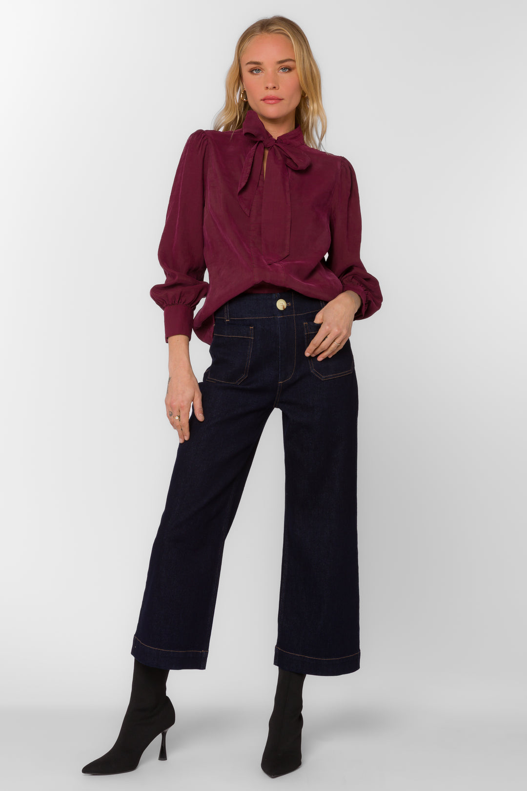 Anastasia Cabernet Blouse