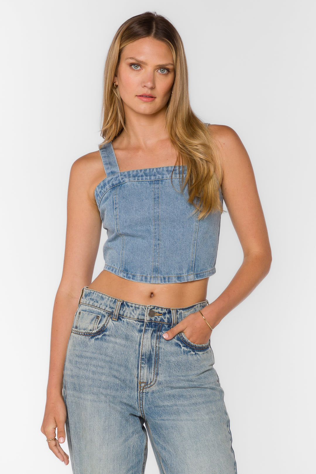 Aries Uptown Blue Top - Tops - Velvet Heart Clothing