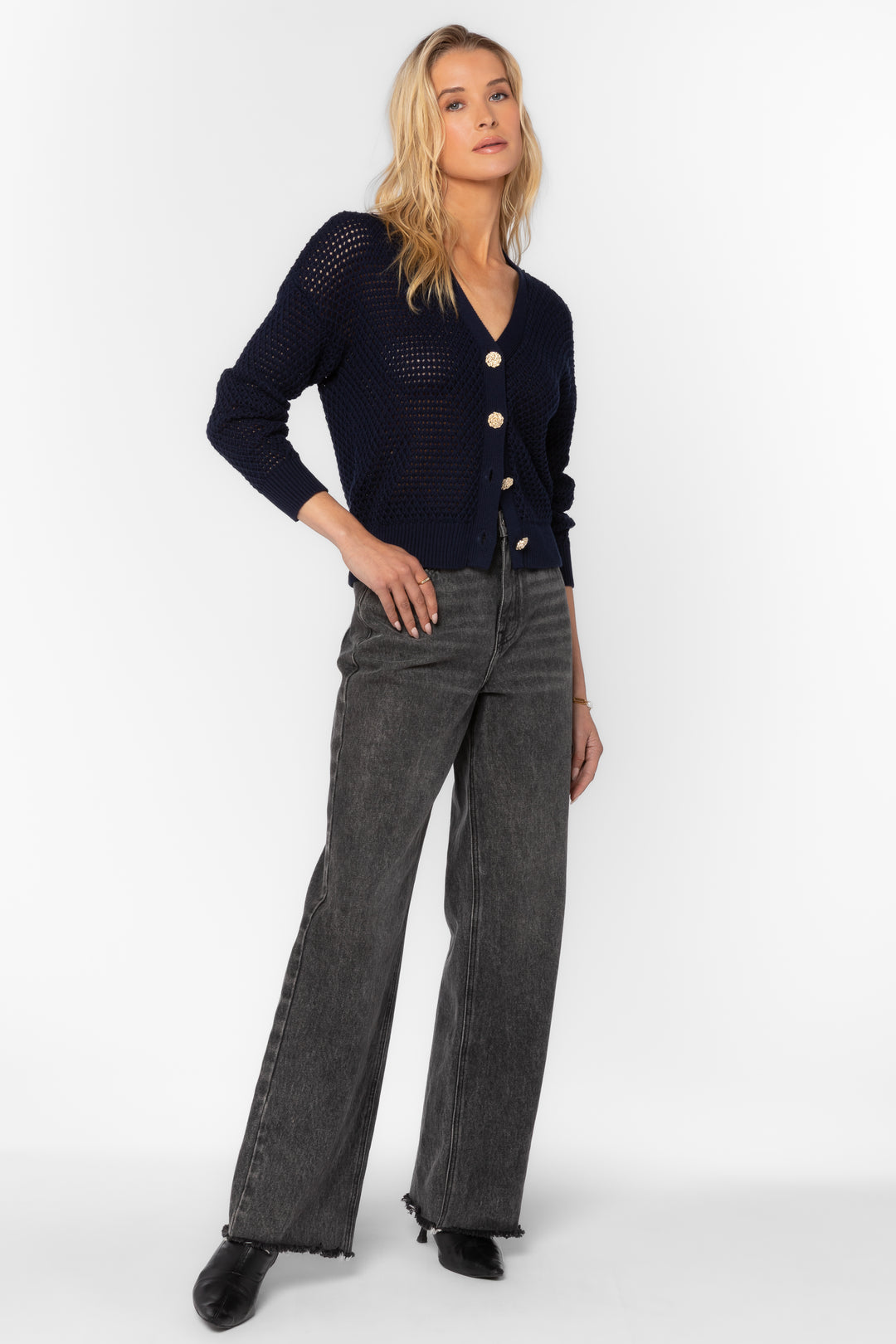 Aris Patriot Blue Cardigan - Sweaters - Velvet Heart Clothing