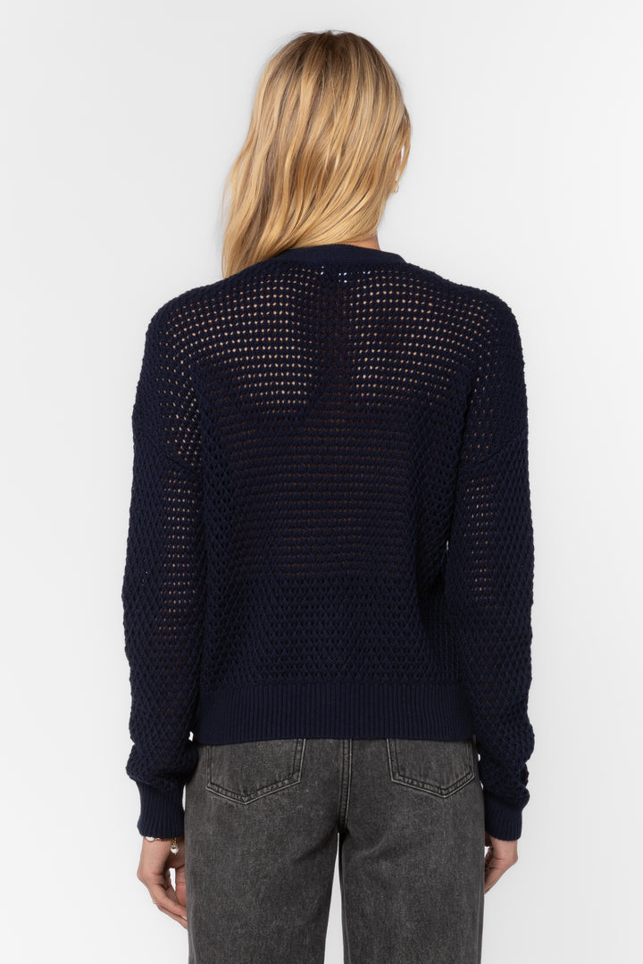 Aris Patriot Blue Cardigan - Sweaters - Velvet Heart Clothing