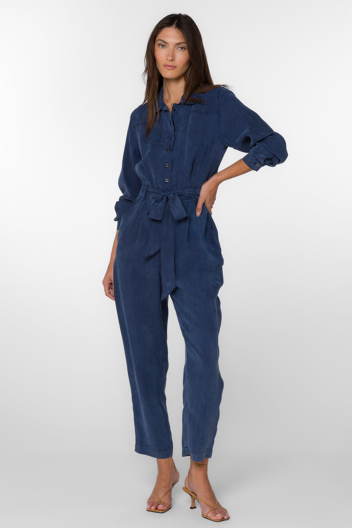 Arkin Navy Jumpsuit - Jumpsuits & Rompers - Velvet Heart Clothing
