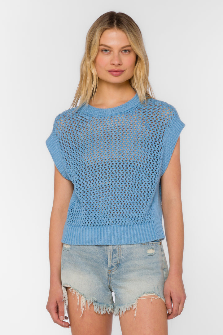 Arlo Dusk Blue Vest - Sweaters - Velvet Heart Clothing