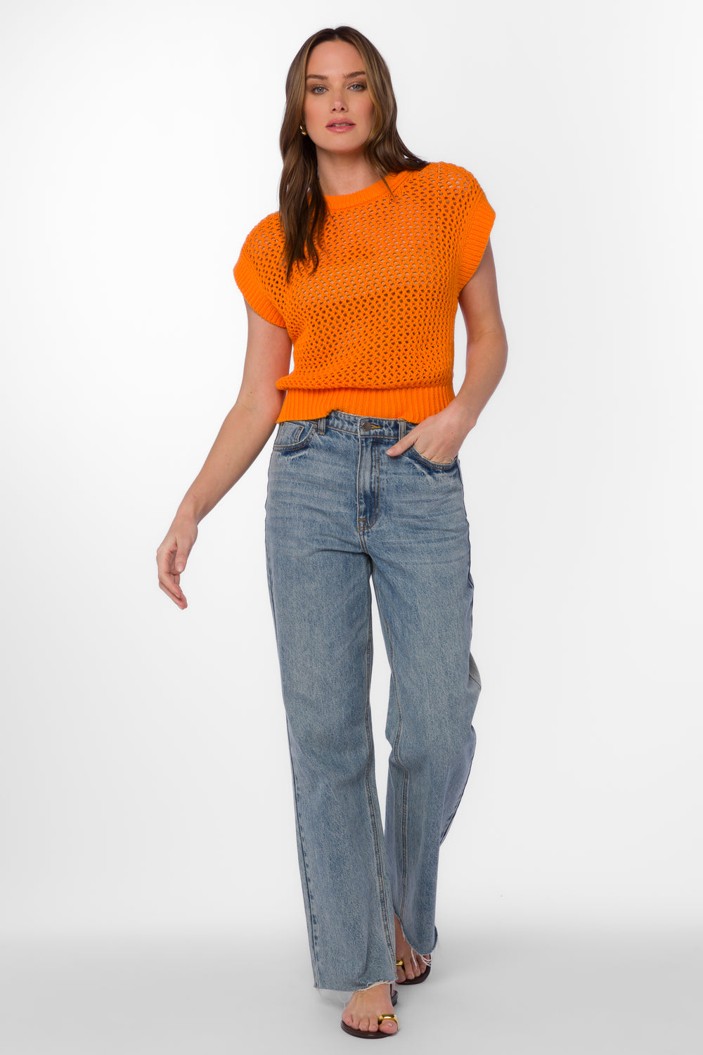 Arlo Russet Orange Vest - Sweaters - Velvet Heart Clothing