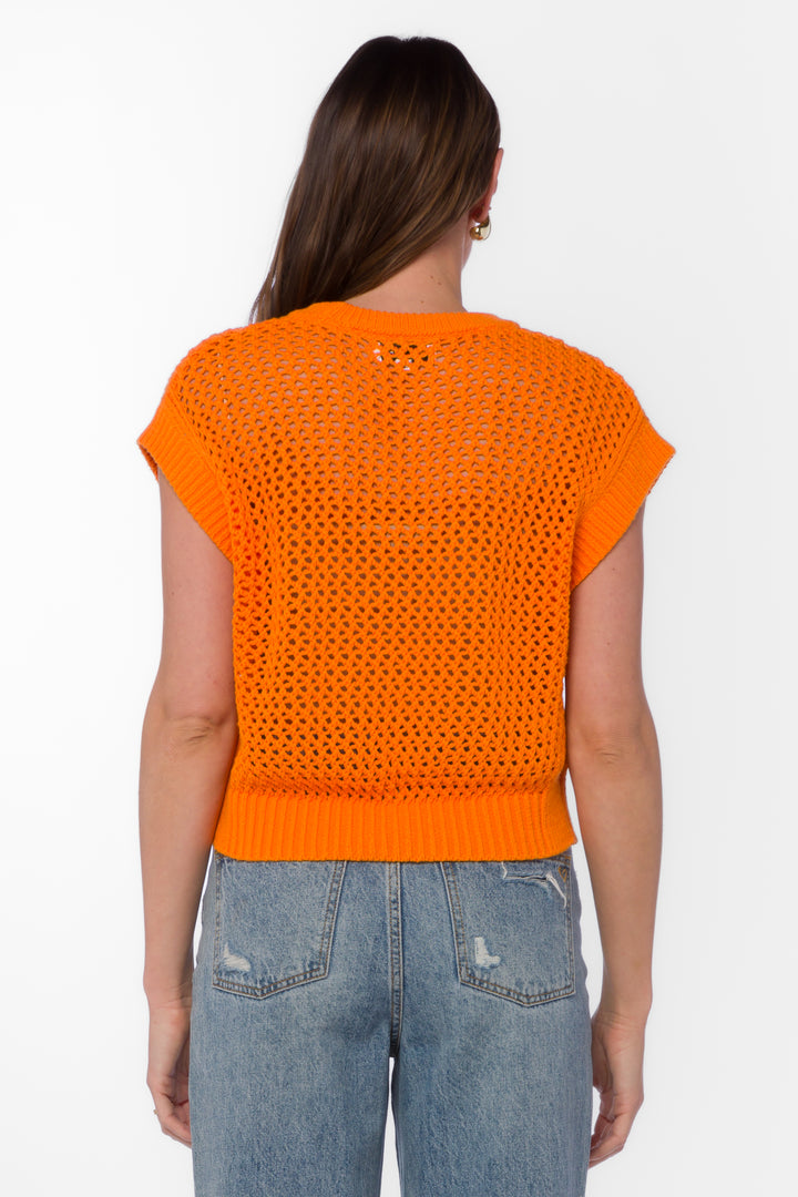 Arlo Russet Orange Vest - Sweaters - Velvet Heart Clothing