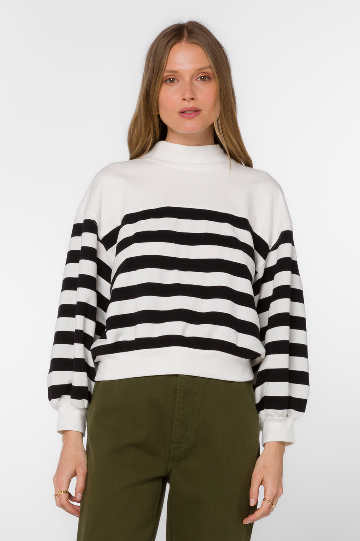 Arwen Black Stripe Sweatshirt - Sweaters - Velvet Heart Clothing