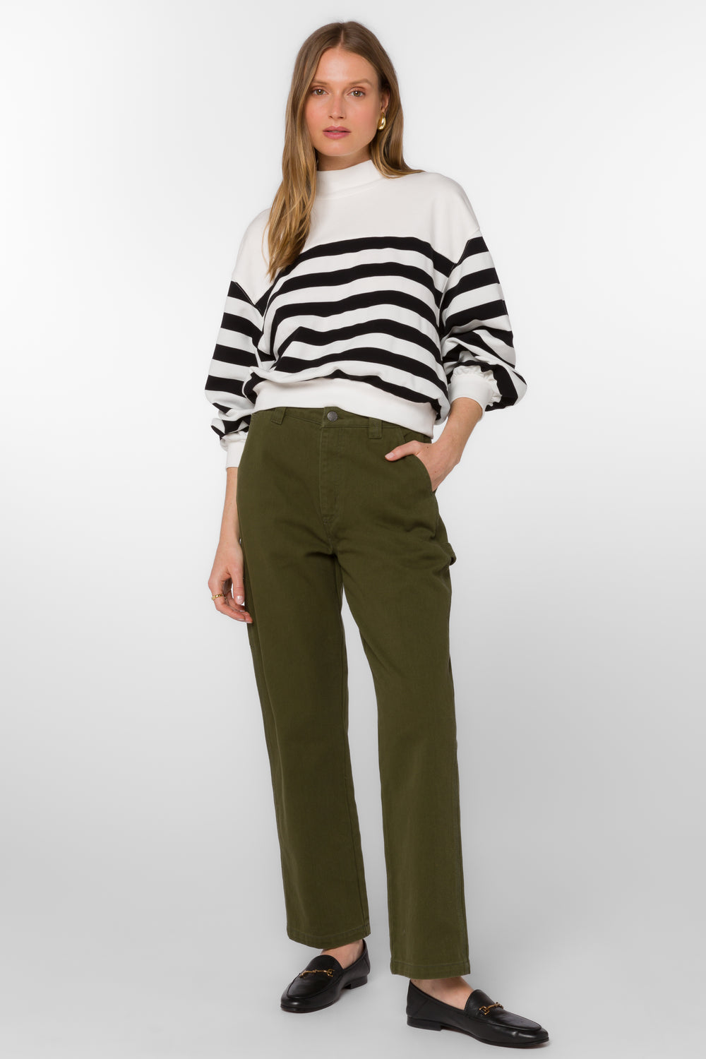 Arwen Black Stripe Sweatshirt - Sweaters - Velvet Heart Clothing