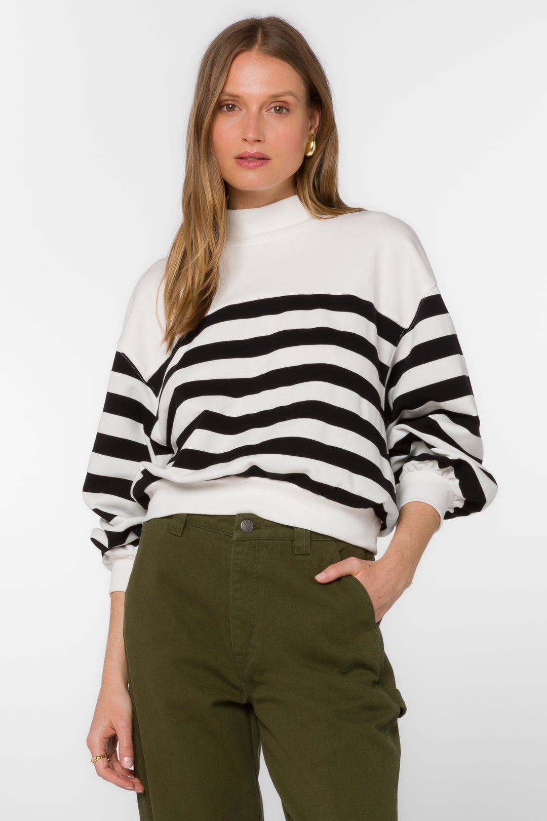 Arwen Black Stripe Sweatshirt - Sweaters - Velvet Heart Clothing