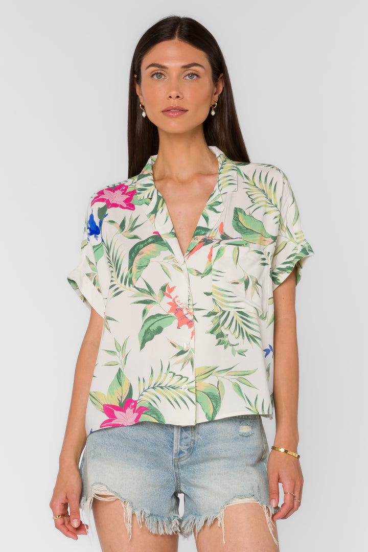 Bane Tropical Jungle Shirt - Tops - Velvet Heart Clothing