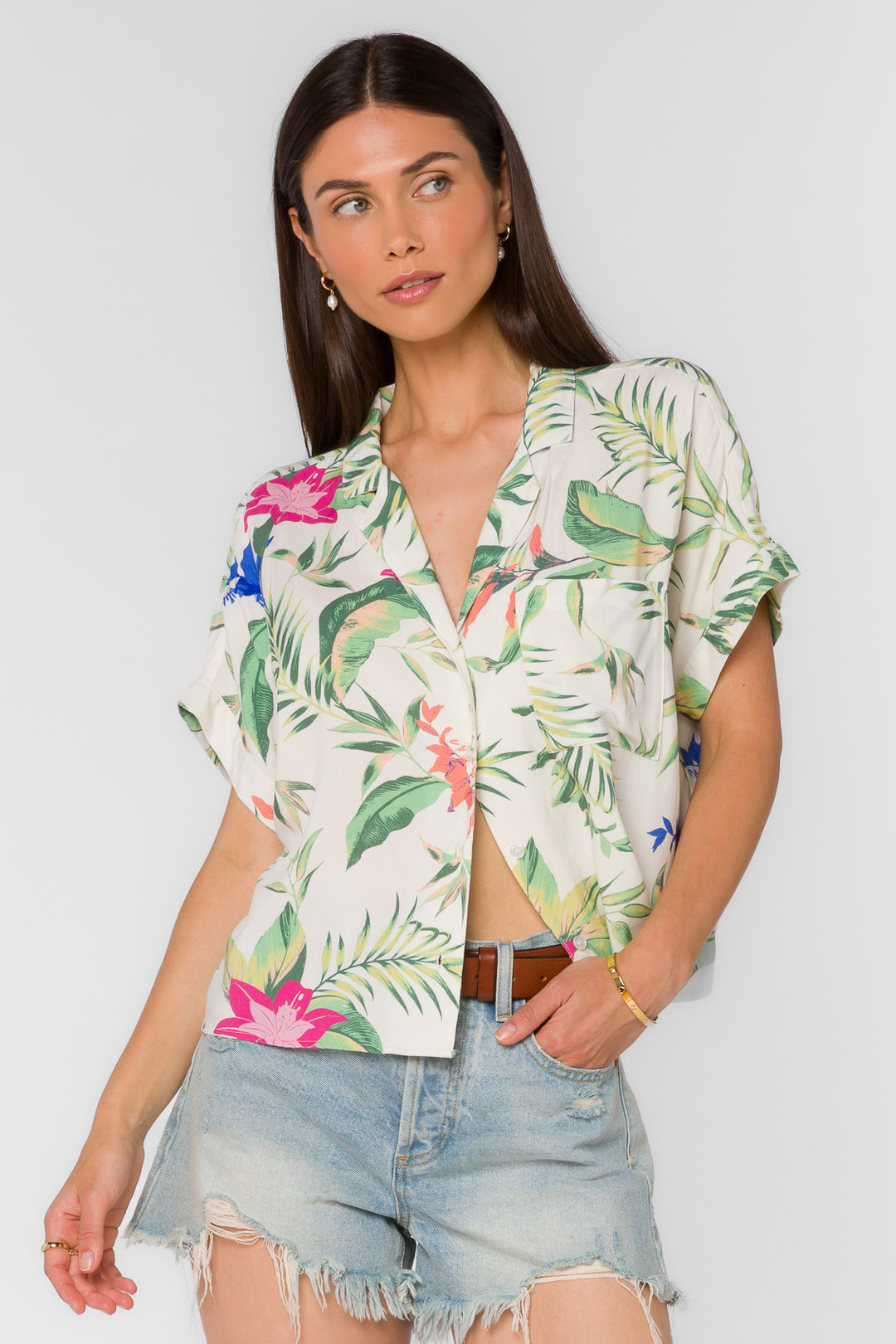 Bane Tropical Jungle Shirt - Tops - Velvet Heart Clothing