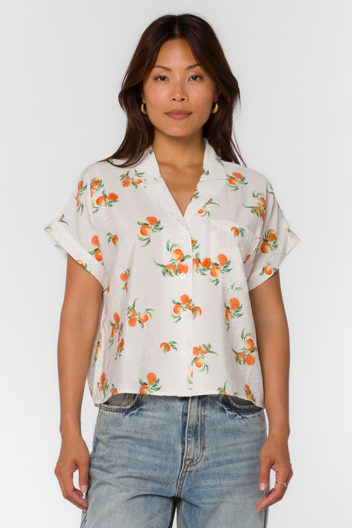 Bane Peach Fields Shirt - Tops - Velvet Heart Clothing