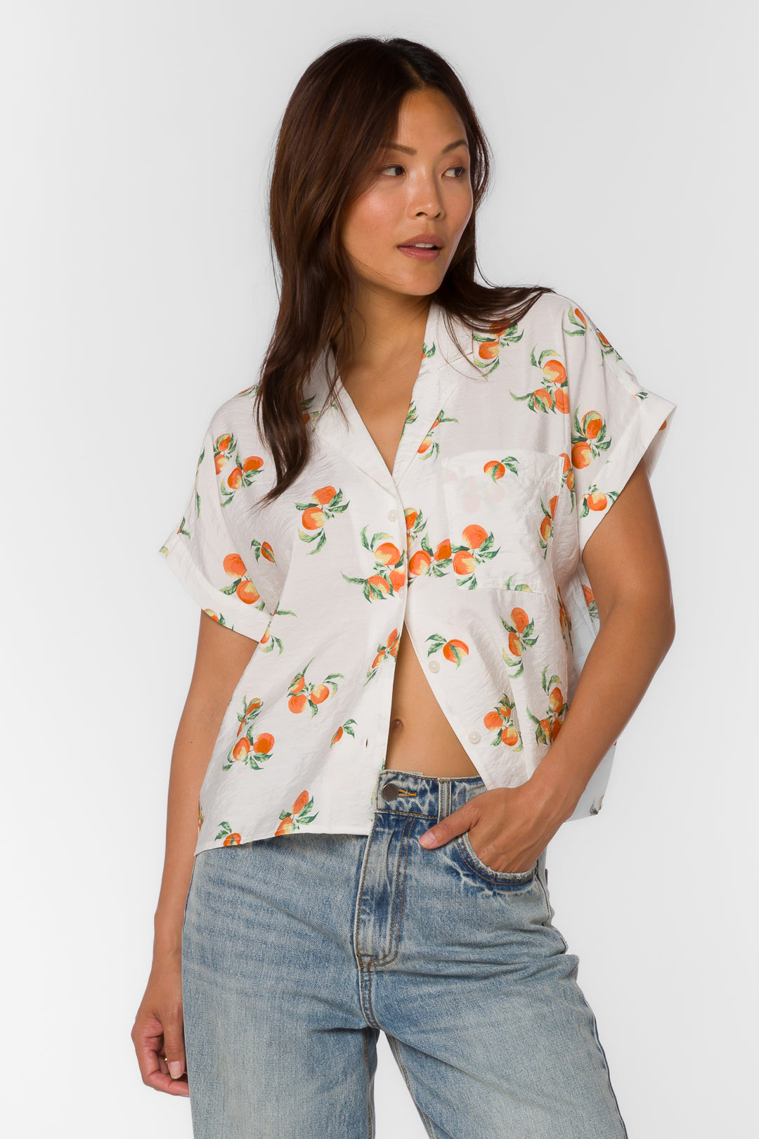 Bane Peach Fields Shirt - Tops - Velvet Heart Clothing