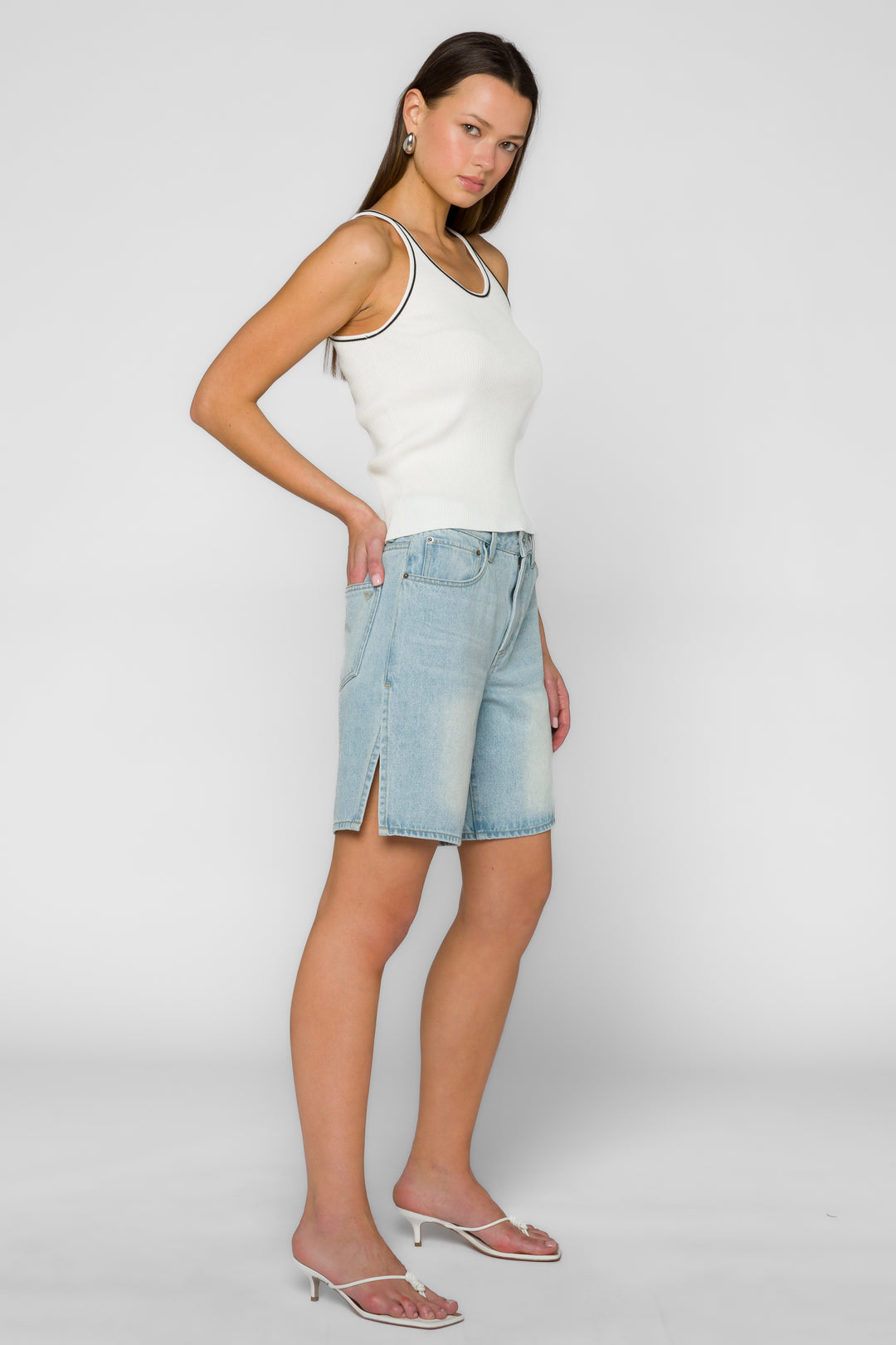 Beta Icy Blue Shorts - Bottoms - Velvet Heart Clothing