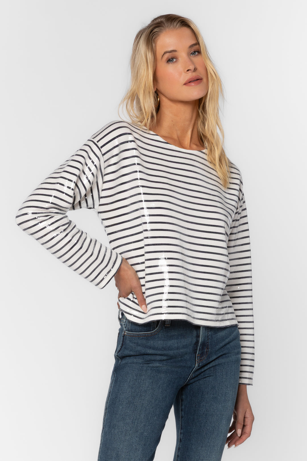 Biata Breton Stripe Top - Tops - Velvet Heart Clothing