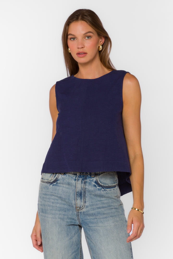 Bora Blue Tank - Tops - Velvet Heart Clothing
