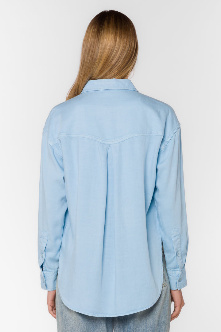 Braxton Cool Blue Shirt - Tops - Velvet Heart Clothing
