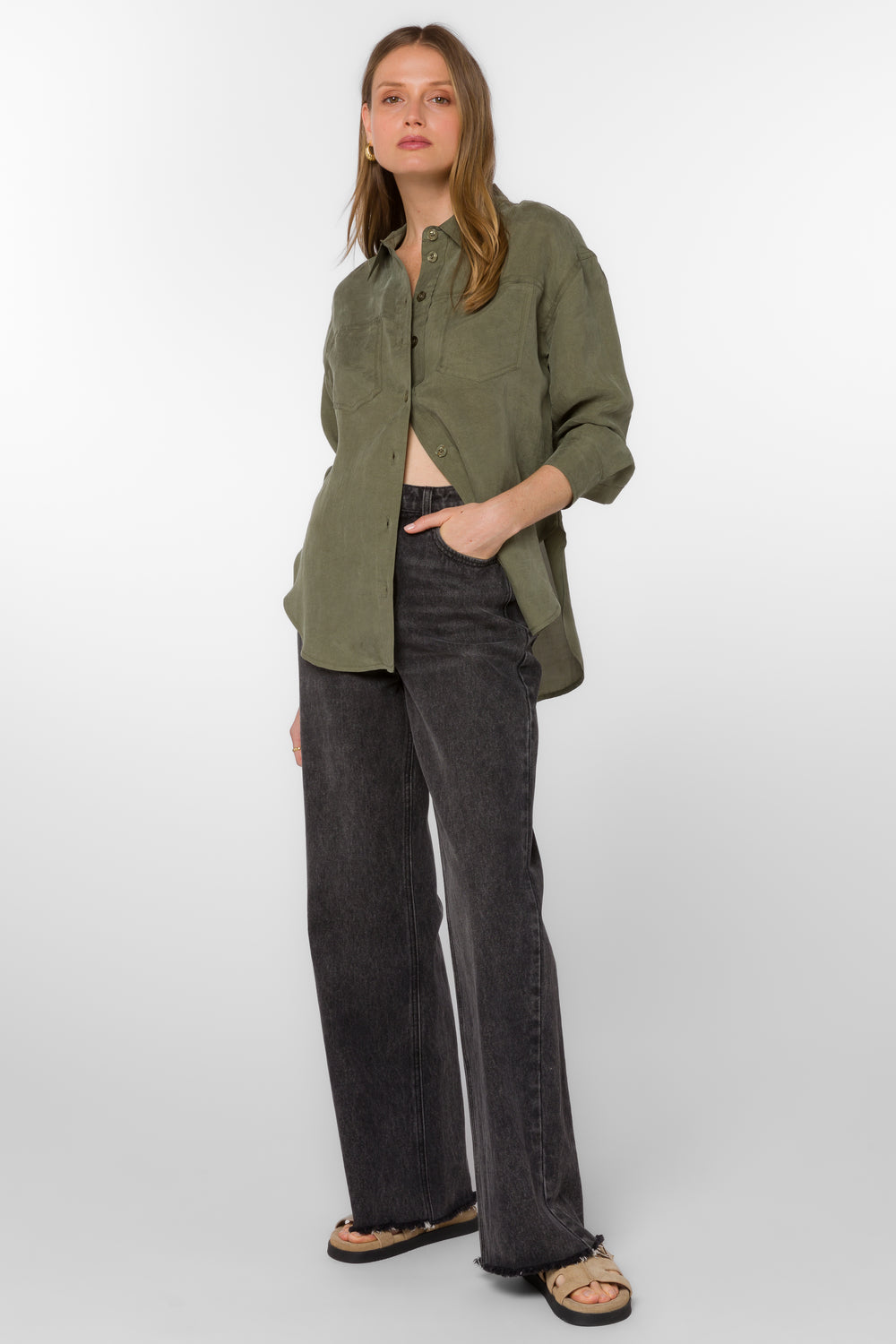 Braxton Olive Shirt - Tops - Velvet Heart Clothing
