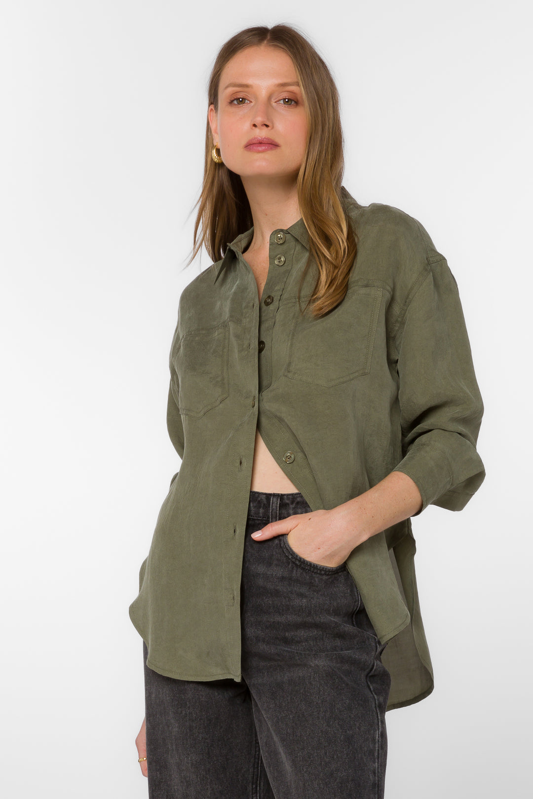 Braxton Olive Shirt - Tops - Velvet Heart Clothing