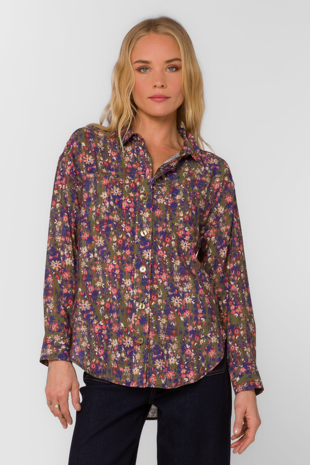 Braxton Ditsy Greenery Shirt