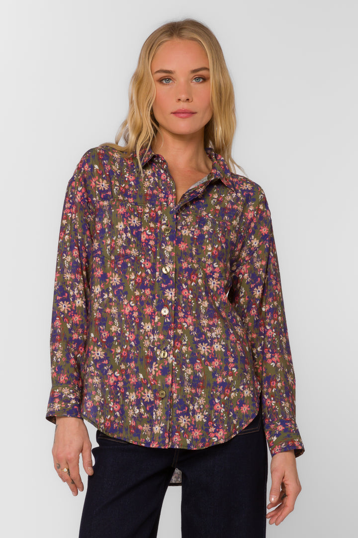 Braxton Ditsy Greenery Shirt