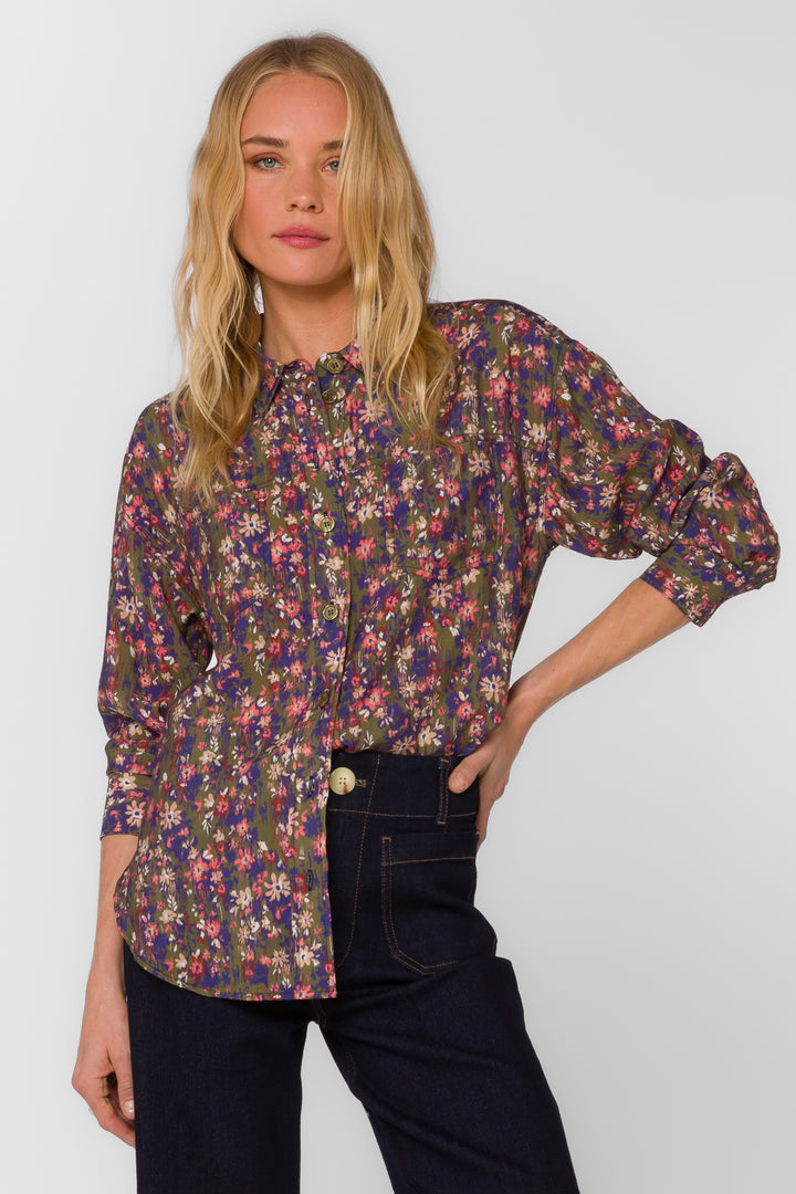 Braxton Ditsy Greenery Shirt