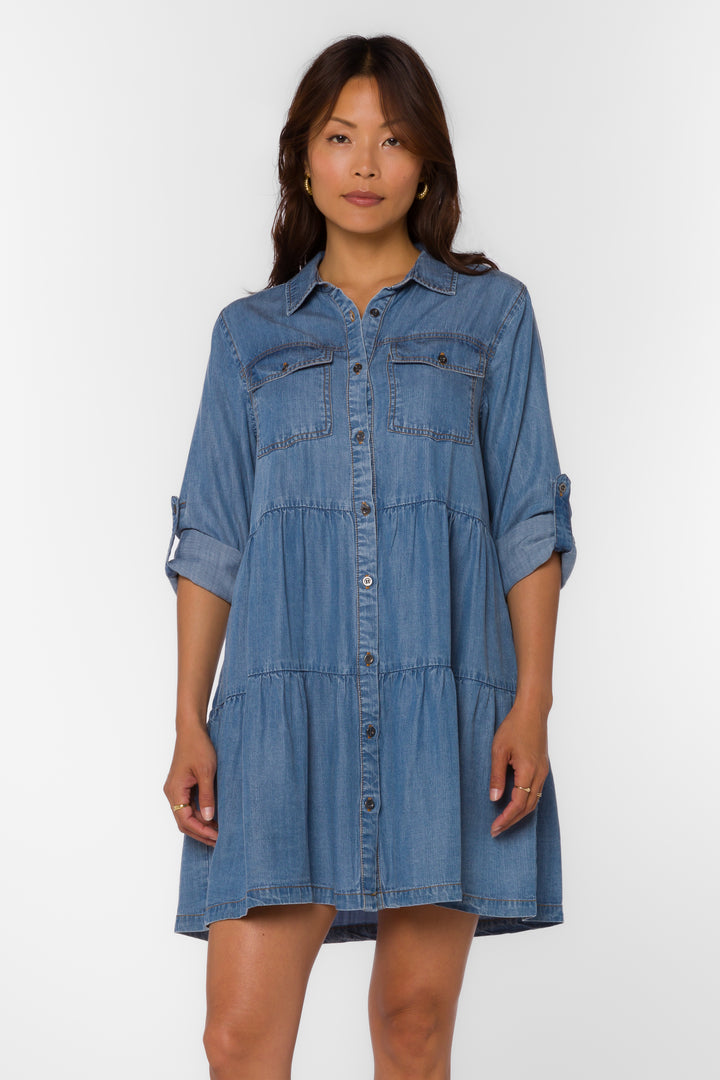 Bree Diesel Blue Dress - Dresses - Velvet Heart Clothing
