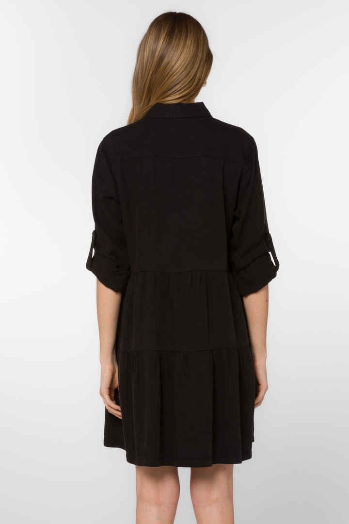 Bree Black Tencel™ Dress - Dresses - Velvet Heart Clothing
