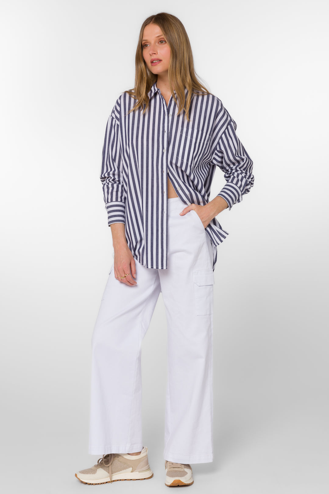 Bret Optic White Pants - Pants - Velvet Heart Clothing