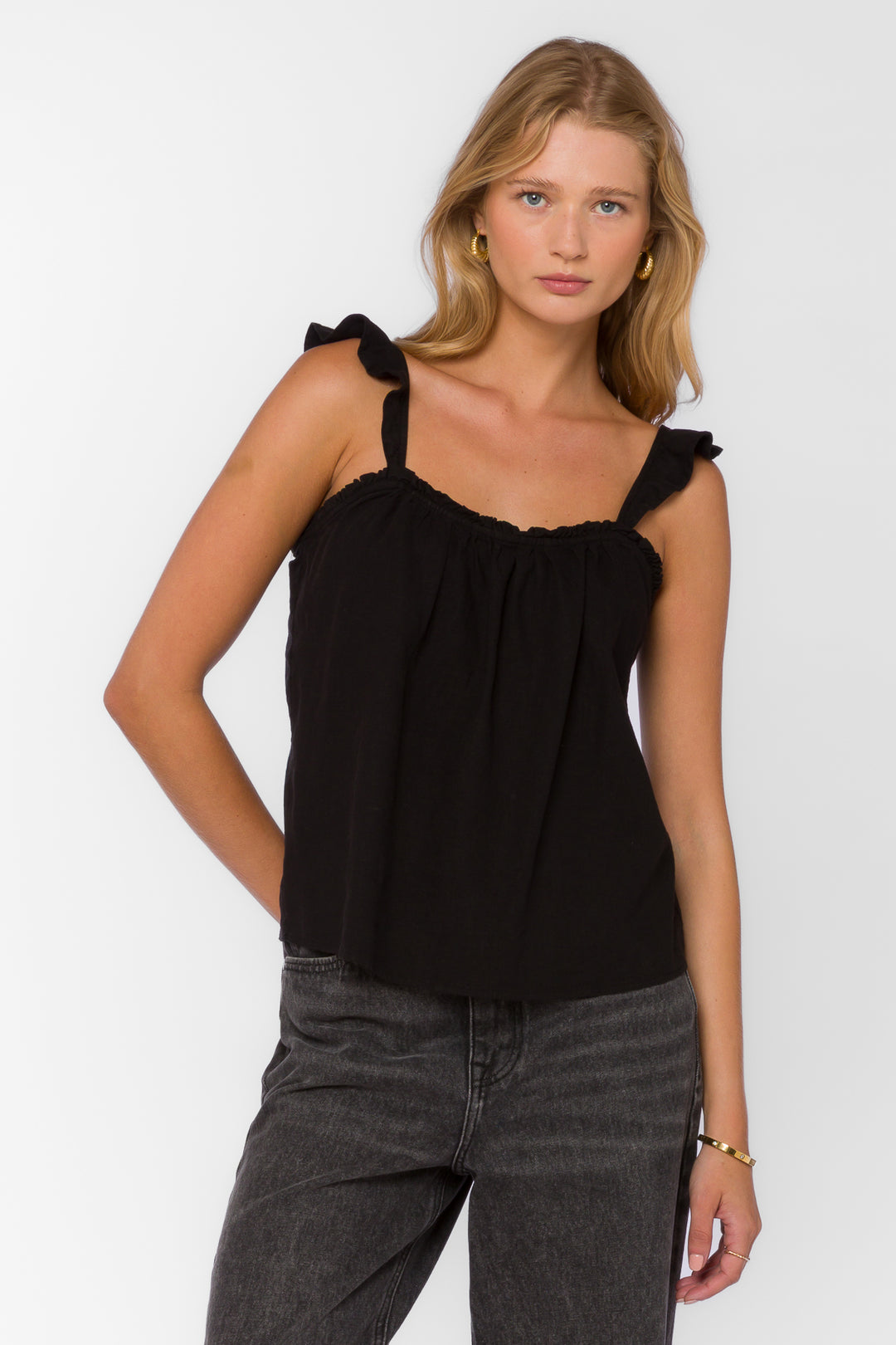 Carolyn Black Cami - Tops - Velvet Heart Clothing